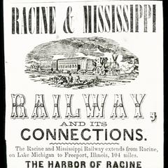 Advertisement - Racine and Mississippi Railway