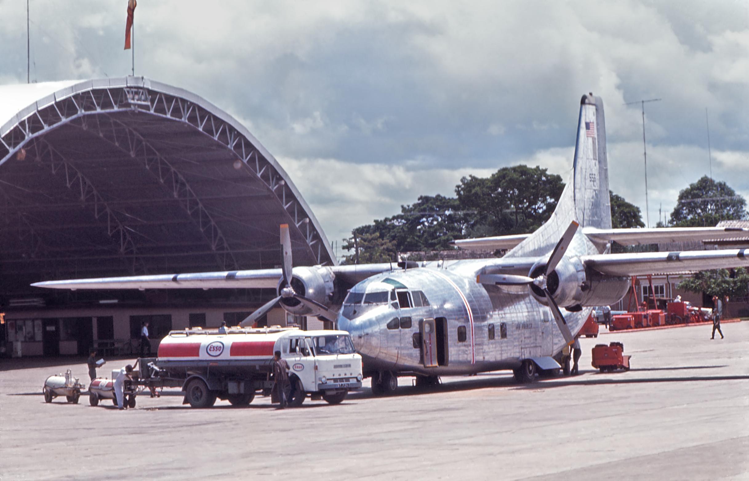 Air America C-123 on ramp - UWDC - UW-Madison Libraries