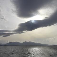 Isle of Mull, cloud formation and silhouette of peaks