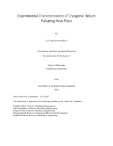 Experimental Characterization of Cryogenic Helium Pulsating Heat Pipes
