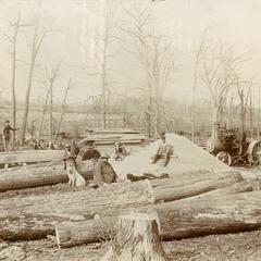Lumber Yard and Camp, Menomonee Falls, saw