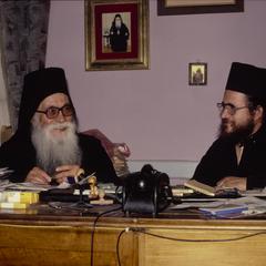 Abbot Athanasios of Lavra and secretary