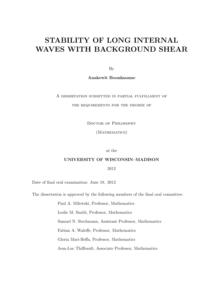 Stability of Long Internal Waves with Background Shear