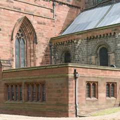 Carlisle Cathedral nave and north transept from the northwest