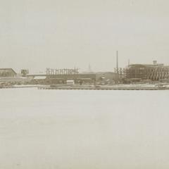 Whaleback shipyard in winter
