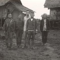 Village headmen of Nyaheun villages posing at the village of Chaluang in Attapu Province