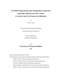 VF-PMSM Magnetization State Manipulation Trajectories Operating within Inverter Drive Limits to Achieve Load Cycle Energy Loss Reduction