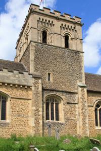 Iffley St Mary Church, central tower from the north
