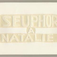 Seuphor à Natalie : [extracts of letters from Michel Seuphor to Natalia d'Arbeloff]