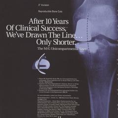 M/G Unicompartmental Knee advertisement