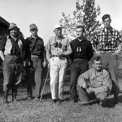 At the Shack with graduate students, summer 1947 (Leopold 3rd from L)