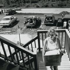 Student moving into the university apartments