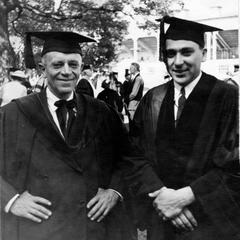 Aldo Leopold in graduation robes with student