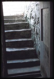 Stairs to basement at Hickory Hill, one of John Muir's boyhood homes