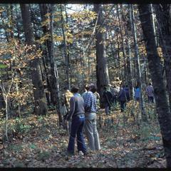 Students viewing Jung Hemlock-Beech Forest, State Natural Area