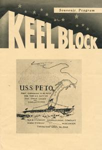 Souvenir program for U.S.S. Peto launch