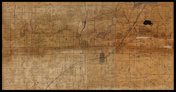 Troy Township plat map, 1857