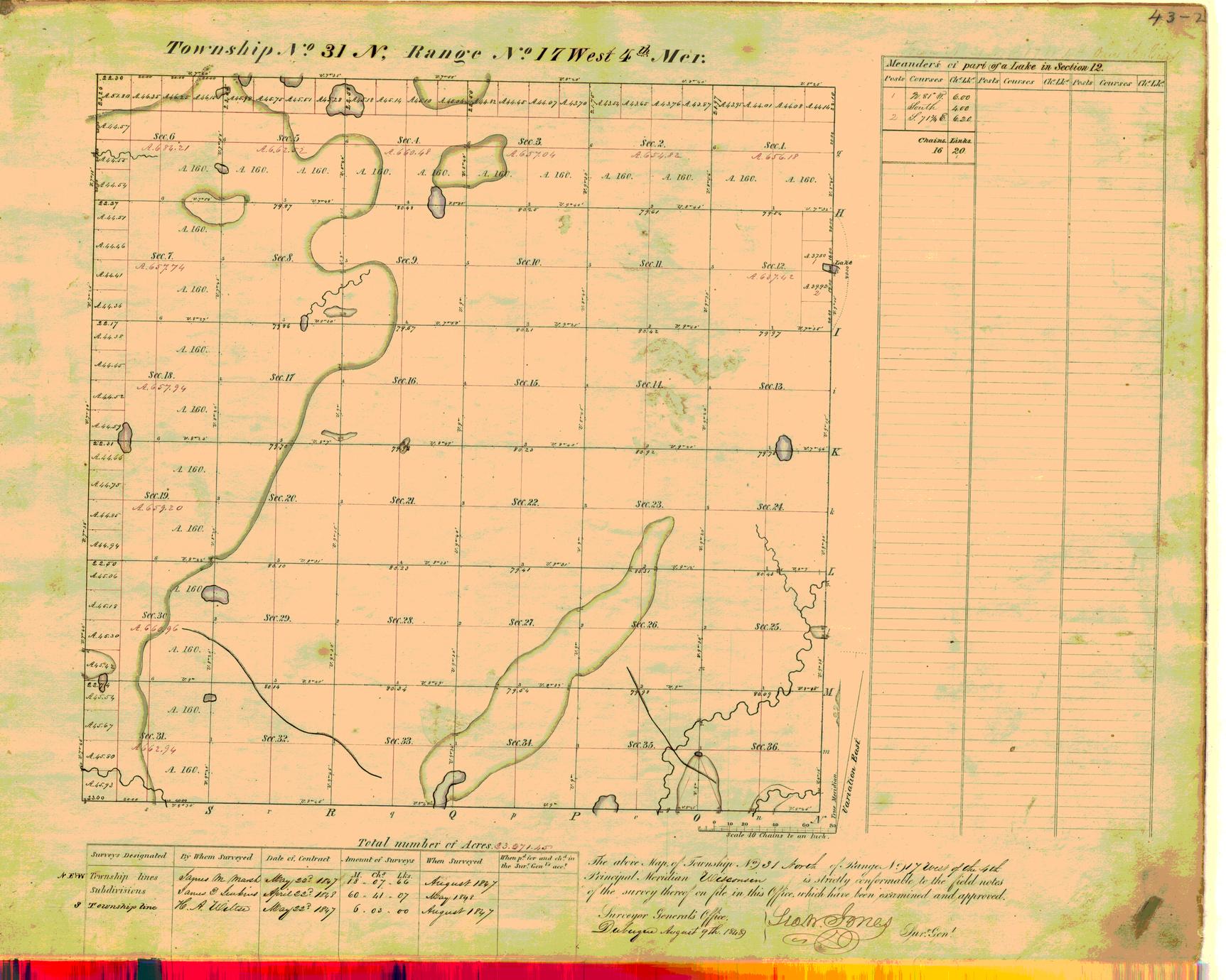 [Public Land Survey System map: Wisconsin Township 31 North, Range 17 West]