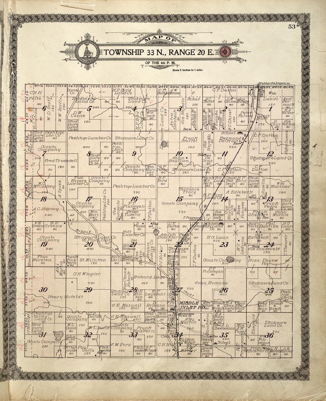 Standard atlas of Marinette County, Wisconsin : including a plat book ...