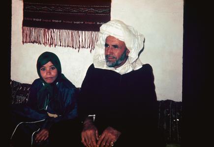 Man and Young Girl in Their House Near Tiflet