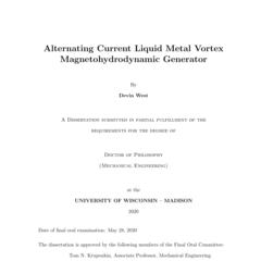 Alternating Current Liquid Metal Vortex Magnetohydrodynamic Generator