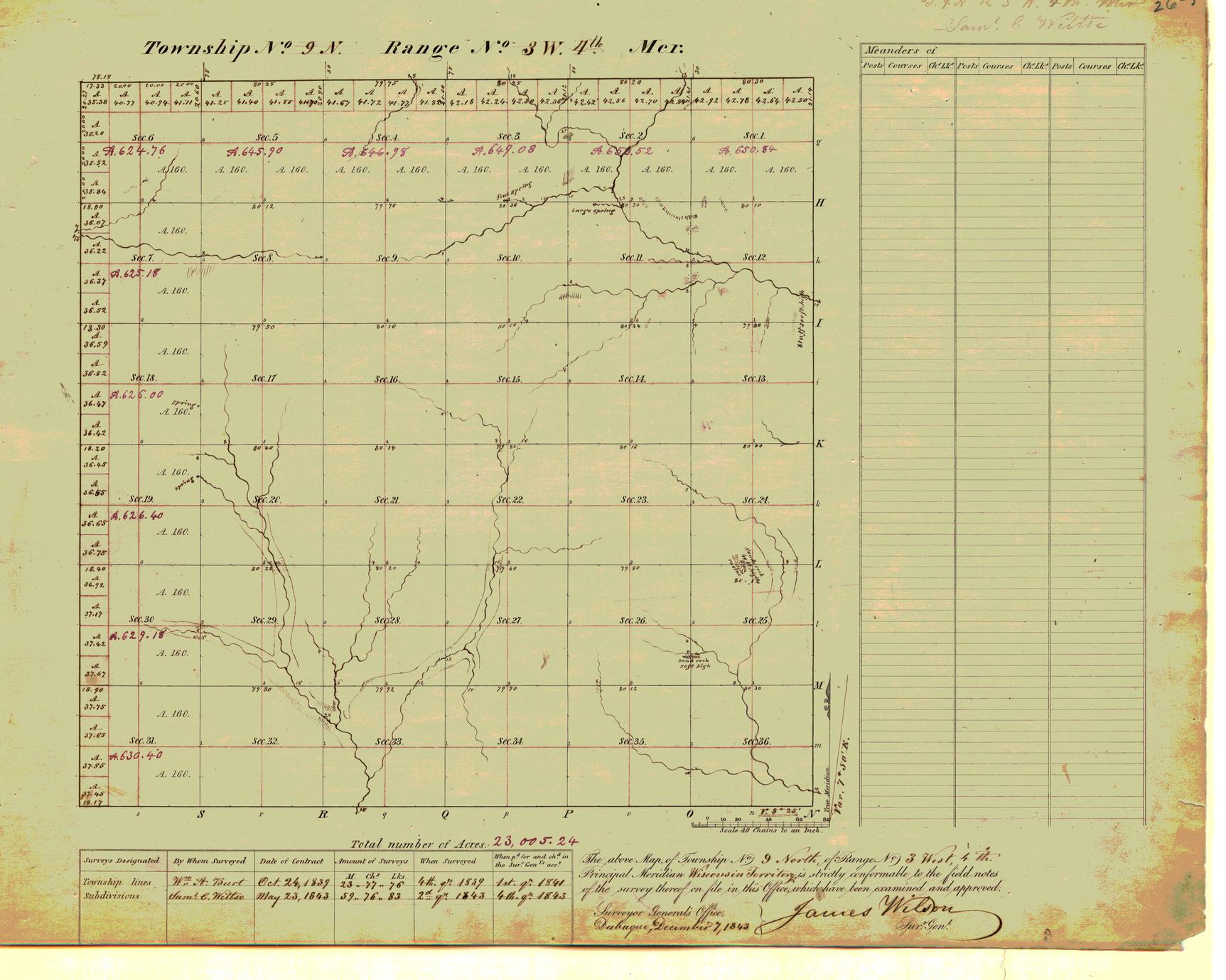 [Public Land Survey System map: Wisconsin Township 09 North, Range 03 West]