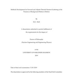 Methods Development for Forward and Adjoint Thermal Neutron Scattering in the Presence of Background Media in Motion