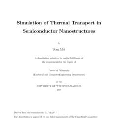Simulation of Thermal Transport in Semiconductor Nanostructures