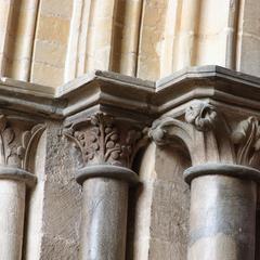 Chichester Cathedral interior retrochoir arcade capitals