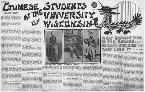 "Chinese Students at the University of Wisconsin" Article