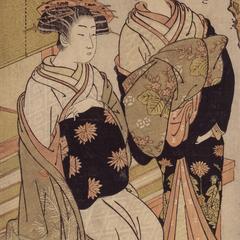 The Courtesans Tamazusa and Konomatsu of the Ieda (or Yata) Establishment, from the series First Patterns of Young Greens