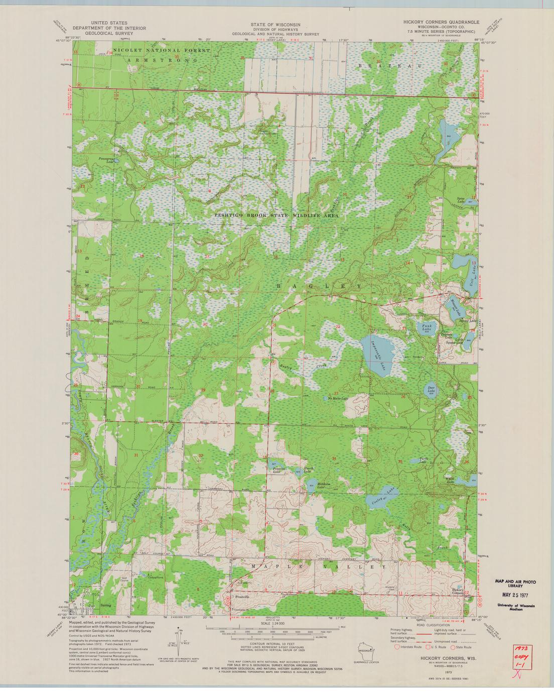 ‎Hickory Corners quadrangle UWDC UWMadison Libraries