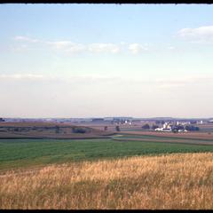 Wisconsin farms from Bona Road Prairie
