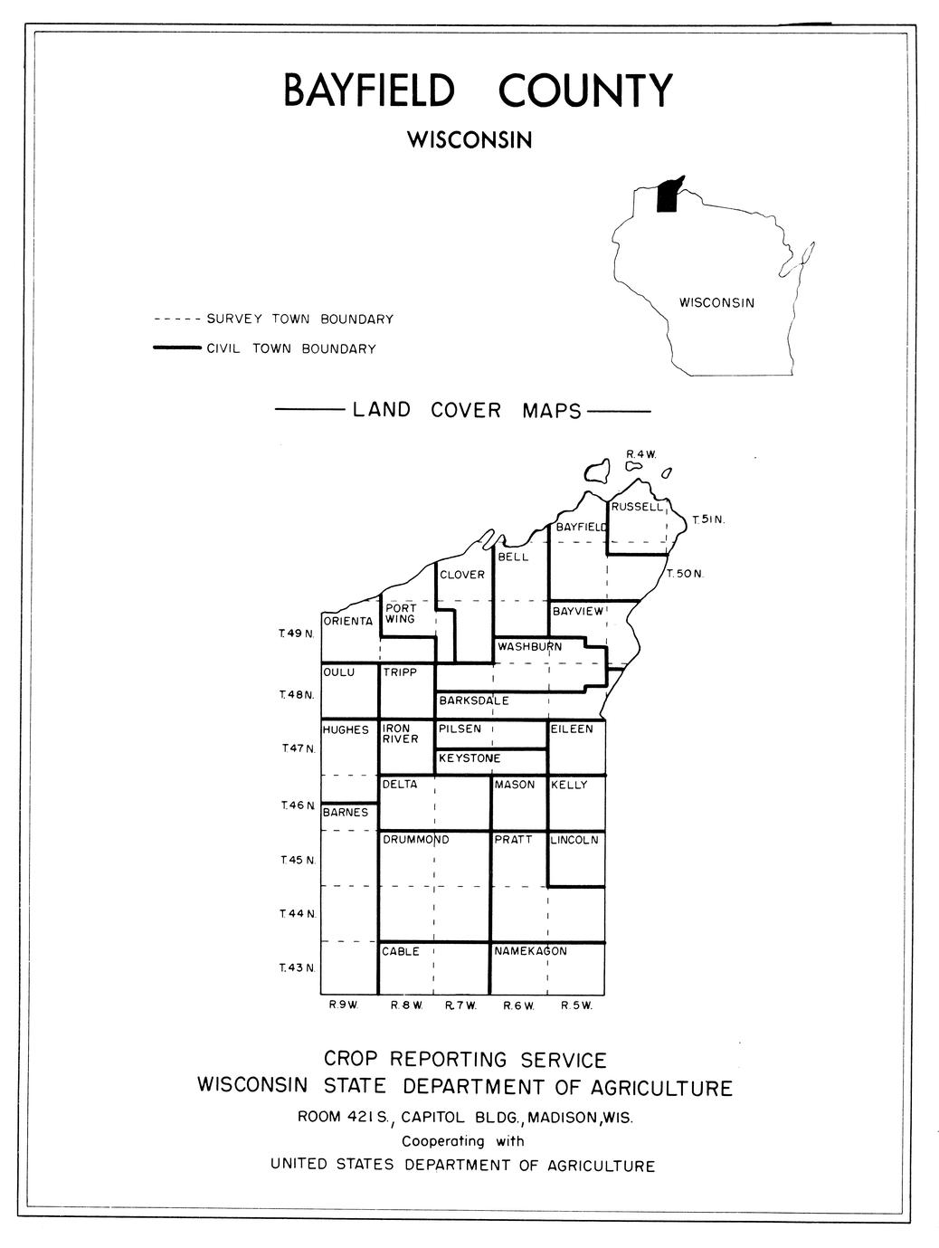 ‎Bayfield County, Wisconsin, land cover maps UWDC UWMadison Libraries