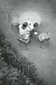 Student at table on Terrace