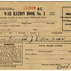 War ration book no. 3