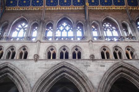 Carlisle Cathedral interior choir clerestory and triforium