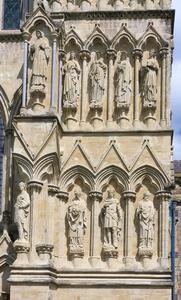 Salisbury Cathedral west facade detail