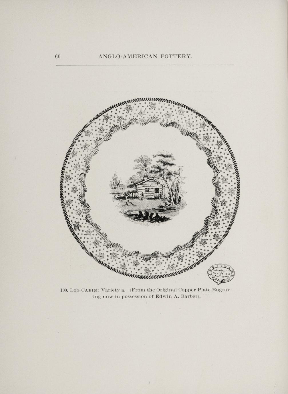 AngloAmerican pottery old English china with American views, a