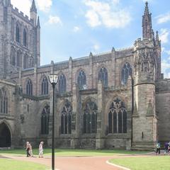 Hereford Cathedral exterior nave from the north
