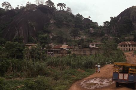 Idanre at the base of a hill