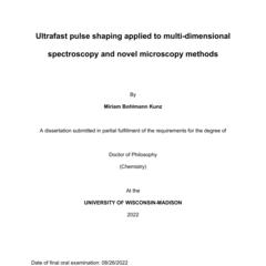 Ultrafast pulse shaping applied to multi-dimensional spectroscopy and novel microscopy methods