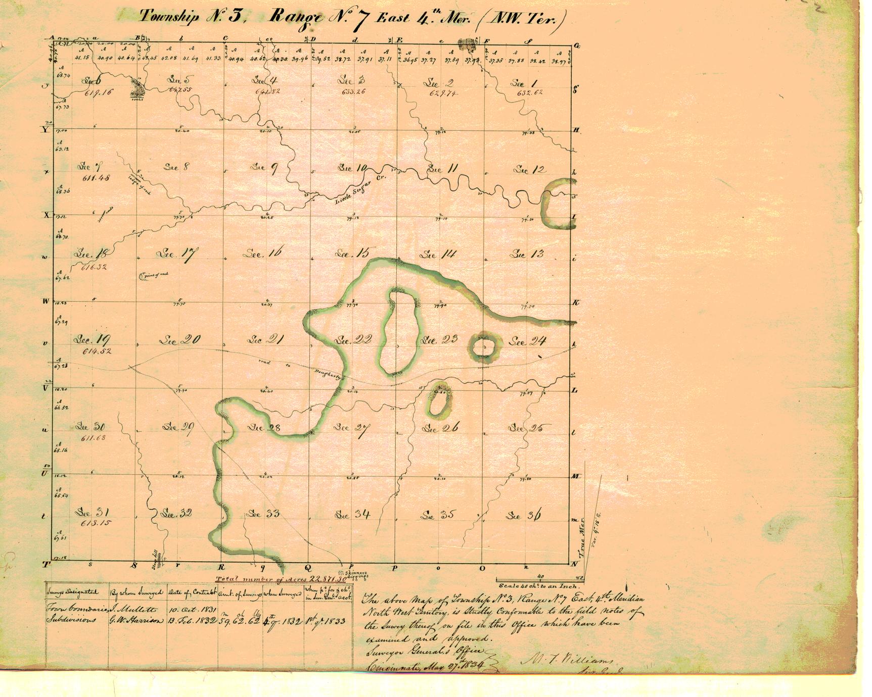 [Public Land Survey System map: Wisconsin Township 03 North, Range 07 East]