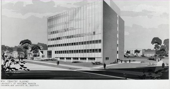 Architectural sketch of new Chemistry Building