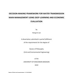 Decision-Making Framework for Water Transmission Main Management Using Deep Learning and Economic Evaluation