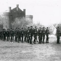 Cadets marching on Library Mall