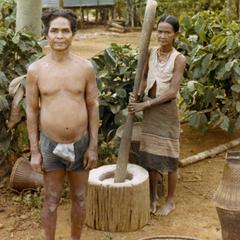 Village headman with his wife in Attapu Province