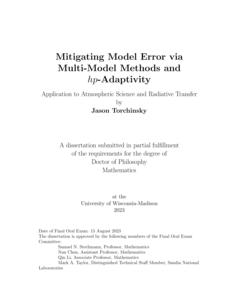 Mitigating Model Error via Multi-Model Methods and hp-Adaptivity: Application to Atmospheric Science and Radiative Transfer
