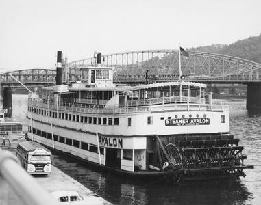 Stern view of the Avalon docked