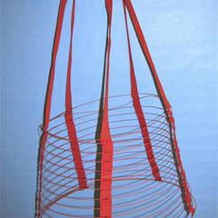 Red cage crinoline